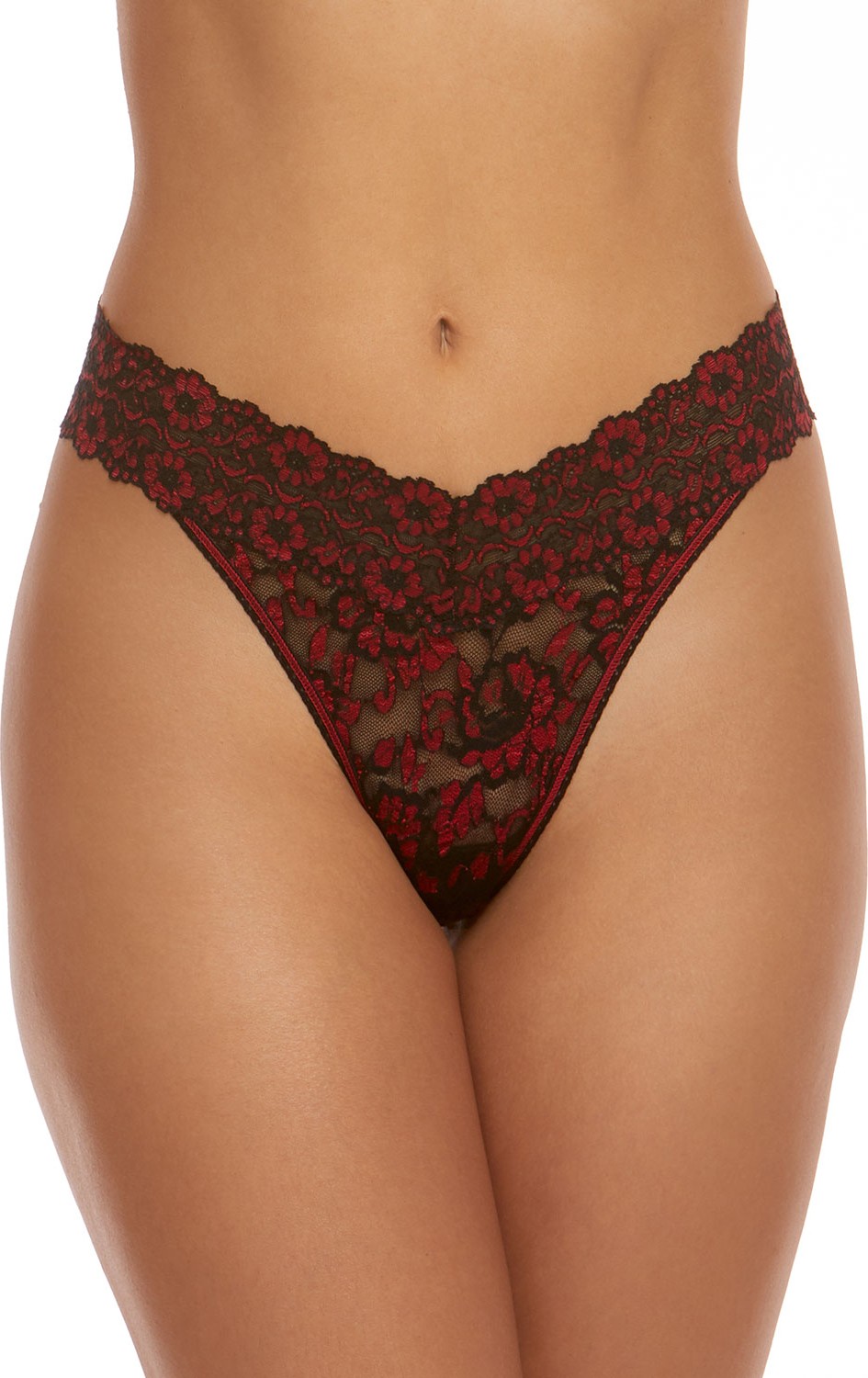 Hanky Panky Low-Rise Cross-Dyed Lace Thong