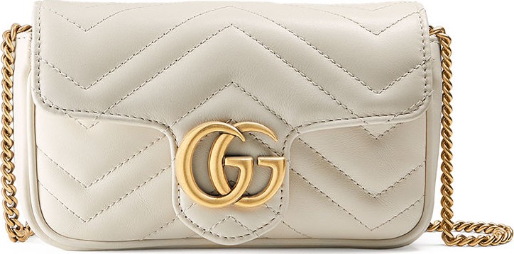 Gucci Supermini Quilted Leather Chain Shoulder Bag