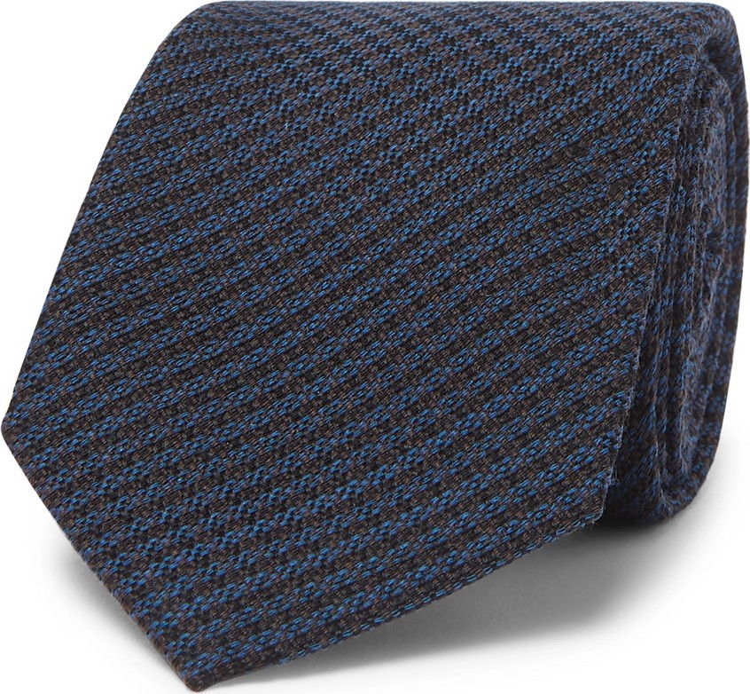 Berluti 6cm Checked Wool and Mulberry Silk-Blend Tie