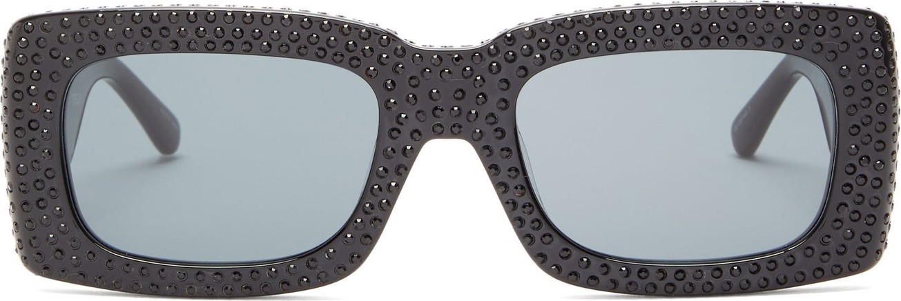Linda Farrow X The Attico Stella rectangle acetate sunglasses