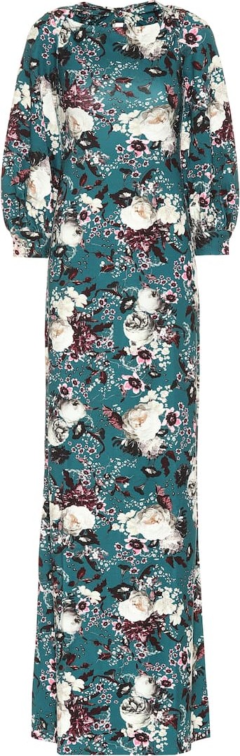 Erdem Etheline floral ponte maxi dress