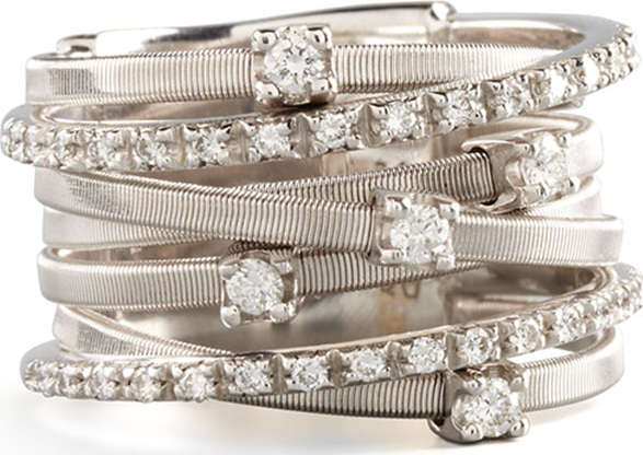 Marco Bicego Goa Seven-Row White Gold Diamond Ring