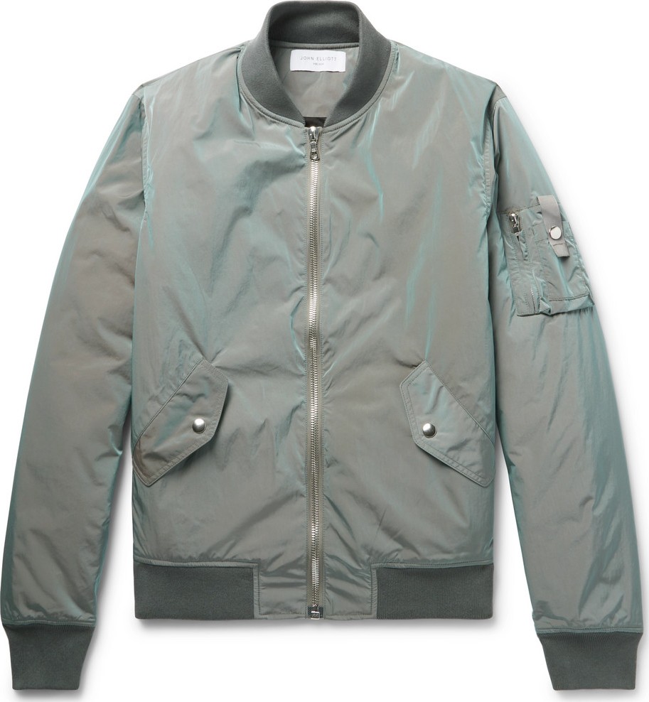 John Elliott Bogota Iridescent Nylon Bomber Jacket