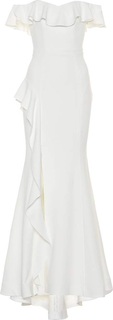Rebecca Vallance Aegean off-the-shoulder gown