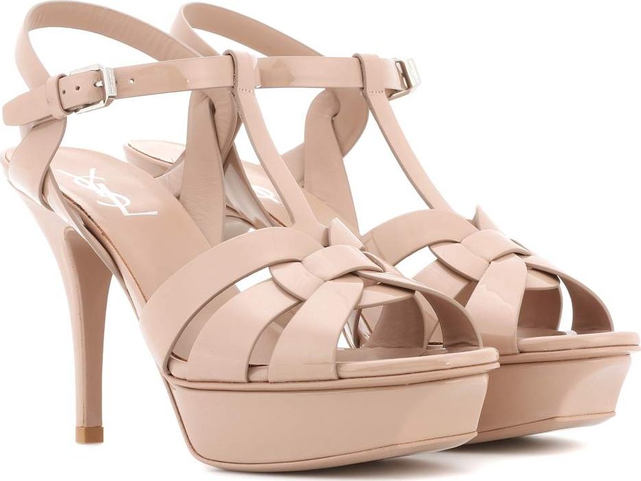 Saint Laurent Tribute 75 patent leather sandals