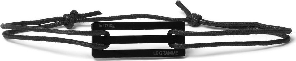 Le Gramme Cord and Ceramic Bracelet