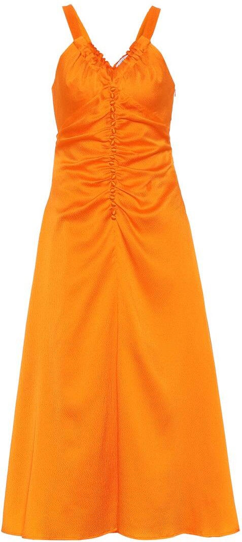 Rejina Pyo Toni hammered silk-satin dress