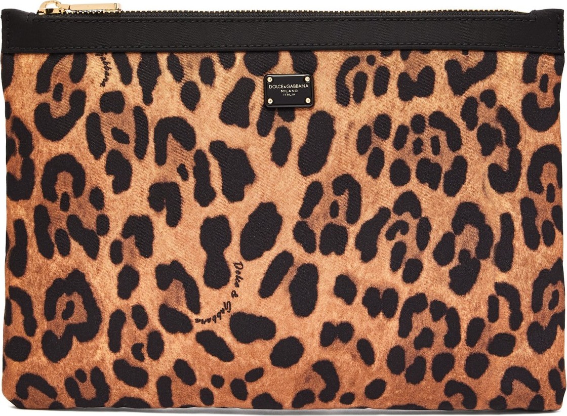 Dolce & Gabbana Small leopard print pouch