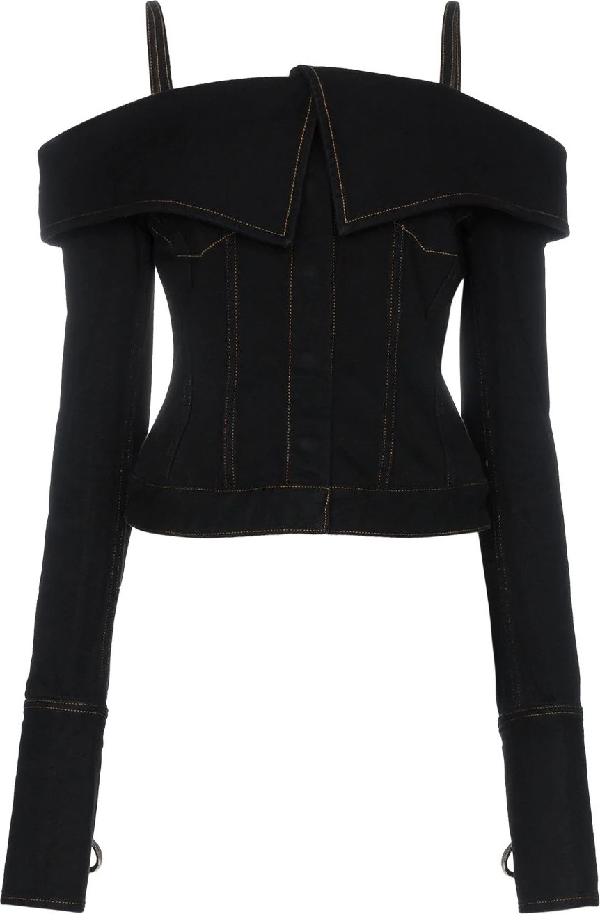 Marques'Almeida off-shoulder denim jacket