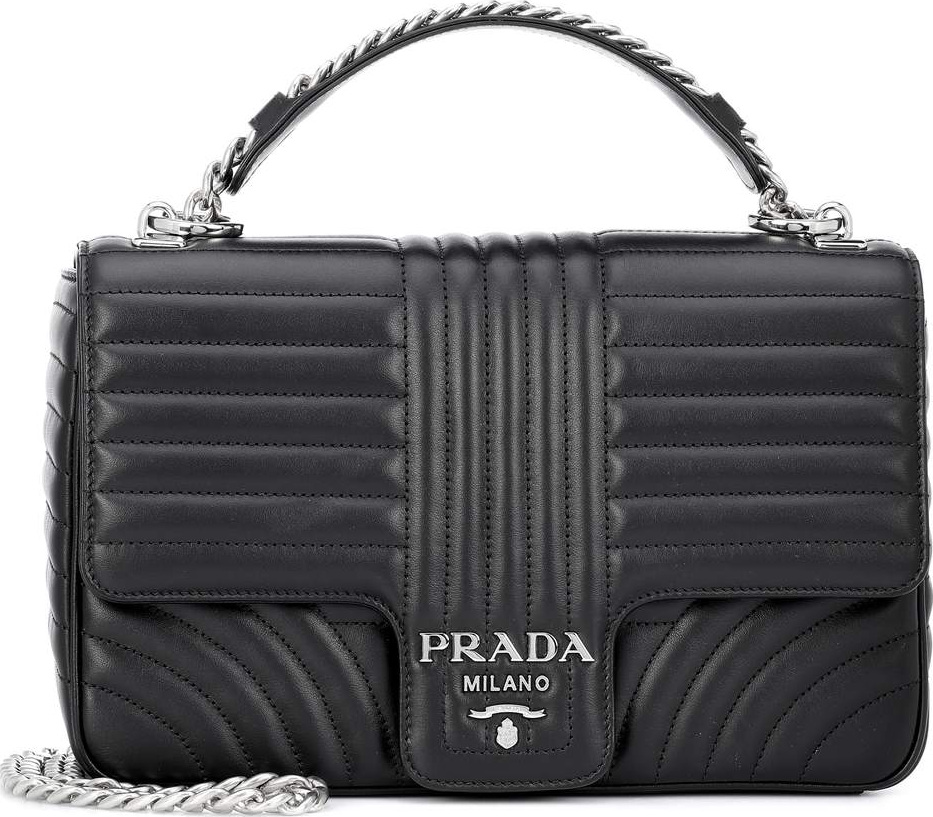 Prada Diagramme leather shoulder bag