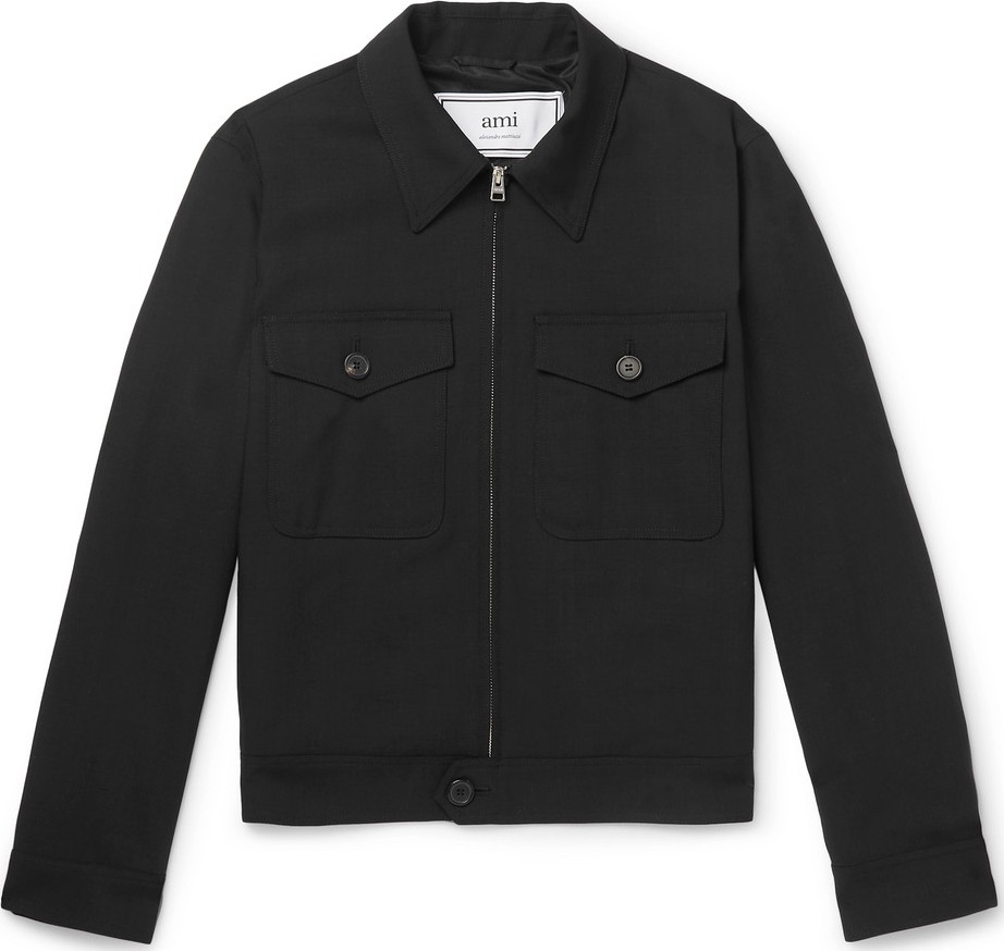 AMI Wool-Twill Blouson Jacket