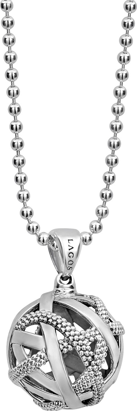 LAGOS Caviar Talisman Woven Knot Necklace, 34"