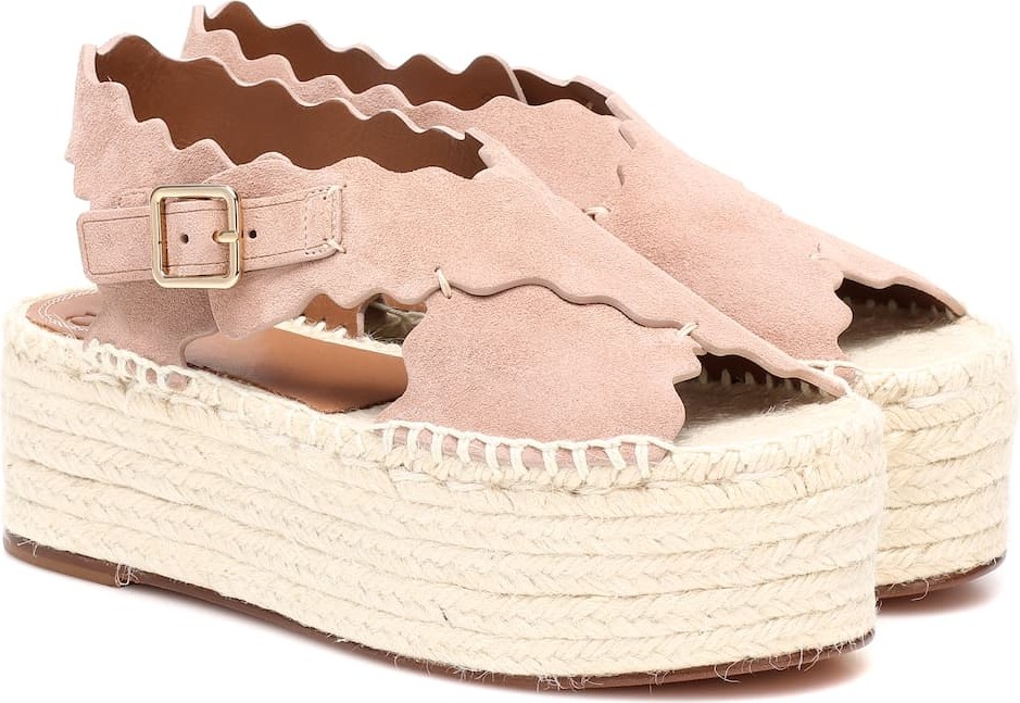 Chloe Lauren suede platform espadrilles