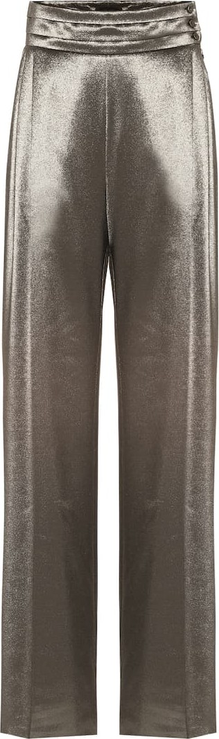 Max Mara Albina stretch silk high-rise pants