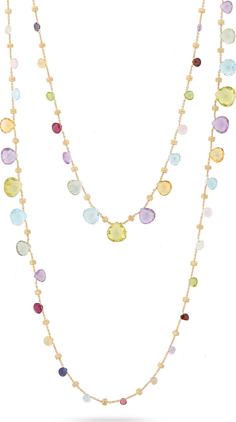 Marco Bicego Paradise Long Mixed-Stone Necklace, 48"