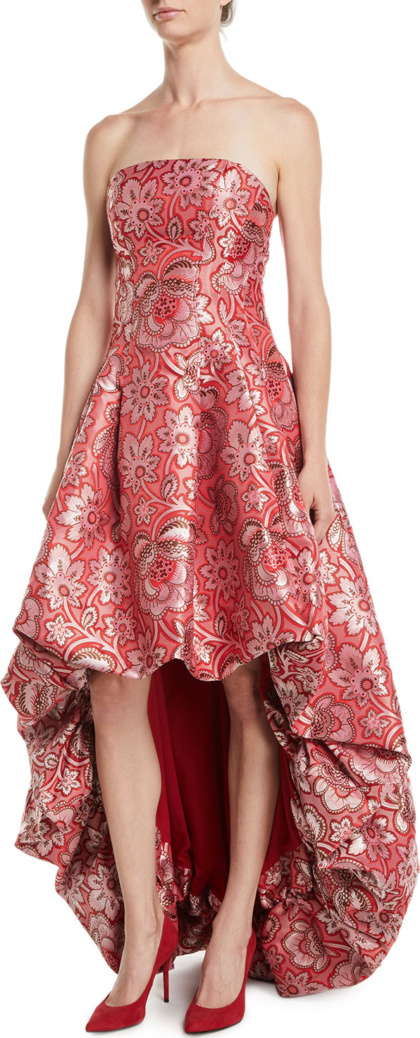 ZAC Zac Posen Celine Strapless High-Low Gown