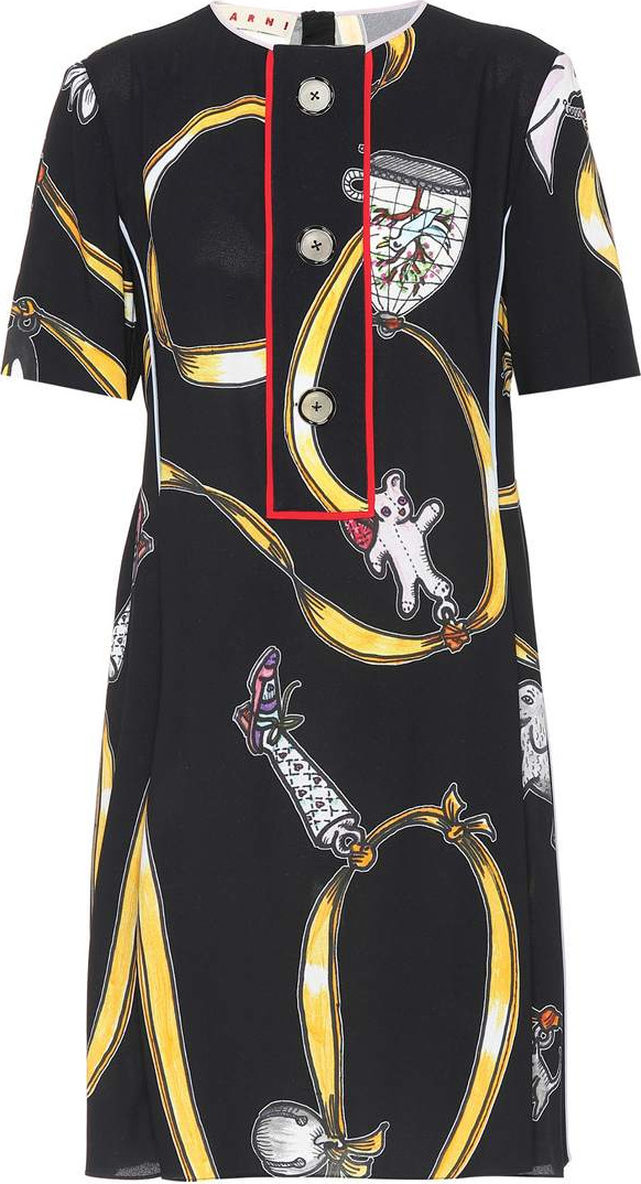 Marni Printed crêpe dress