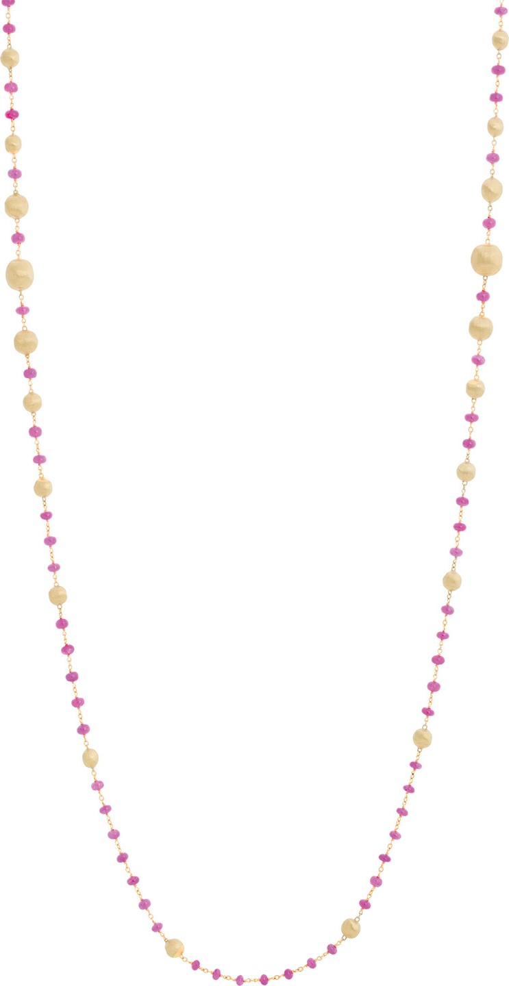 Marco Bicego 18k Gold Africa Ruby Long Necklace