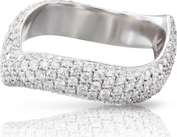 Pasquale Bruni Sensual Touch 18k White Gold 220-Diamond Ring