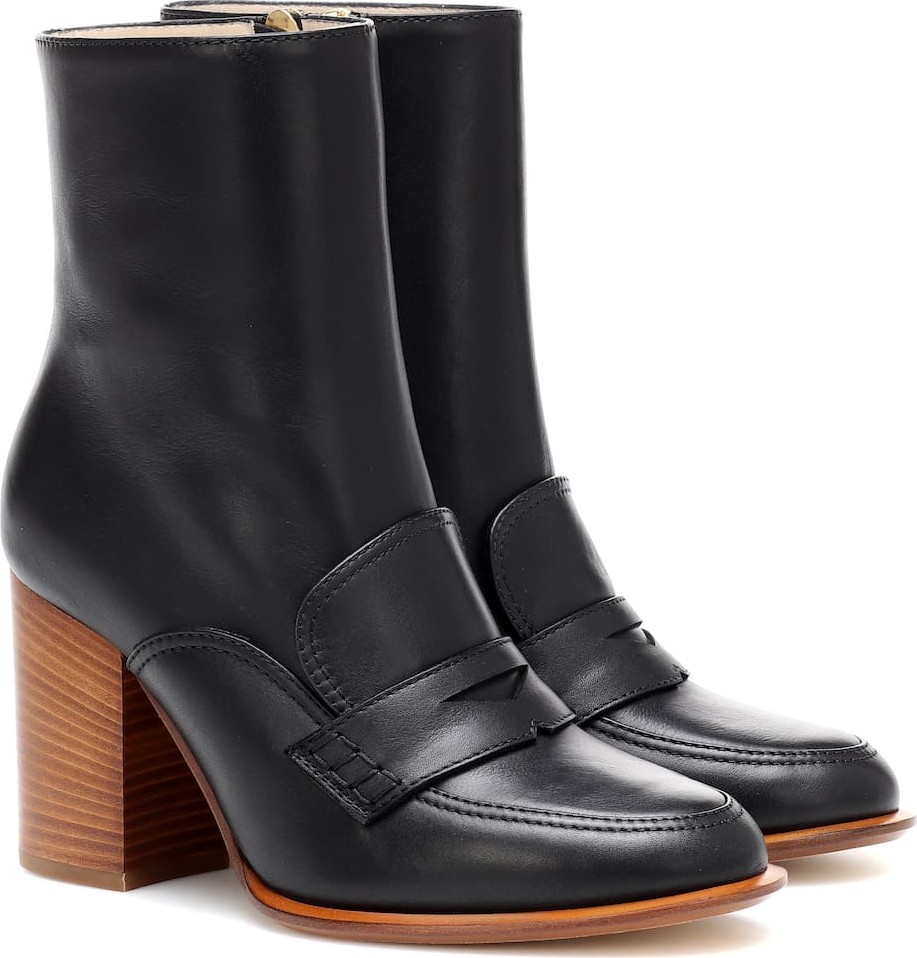 LOEWE Leather loafer ankle boots
