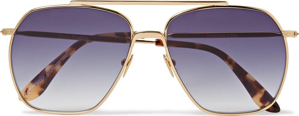 Acne Studios Anteom Aviator-Style Gold-Tone and Tortoiseshell Acetate Sunglasses