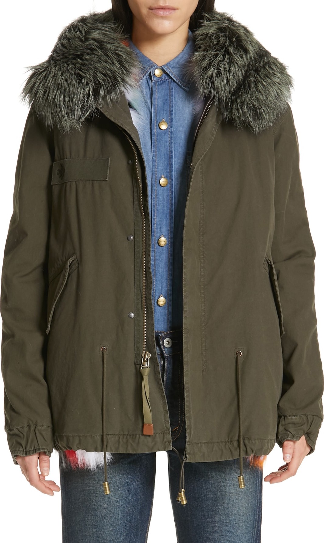 Mr&Mrs Italy Mr & Mrs Italy Genuine Fox Fur Trim Parka