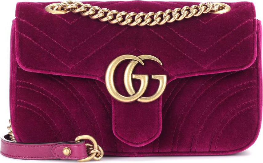 Gucci GG Marmont Mini velvet shoulder bag