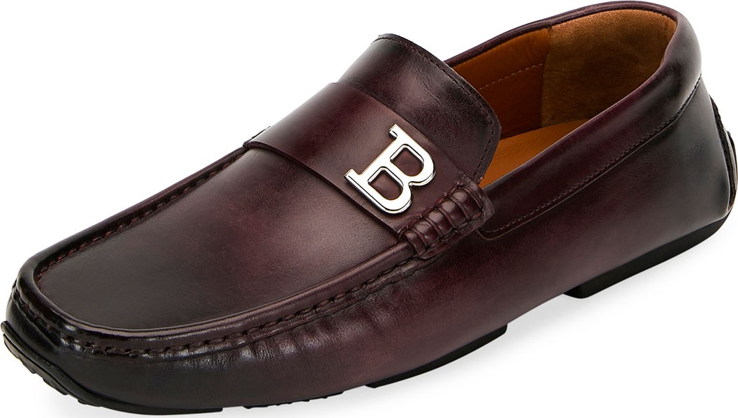 Bally Men's Pievo B-Detail Leather Drivers