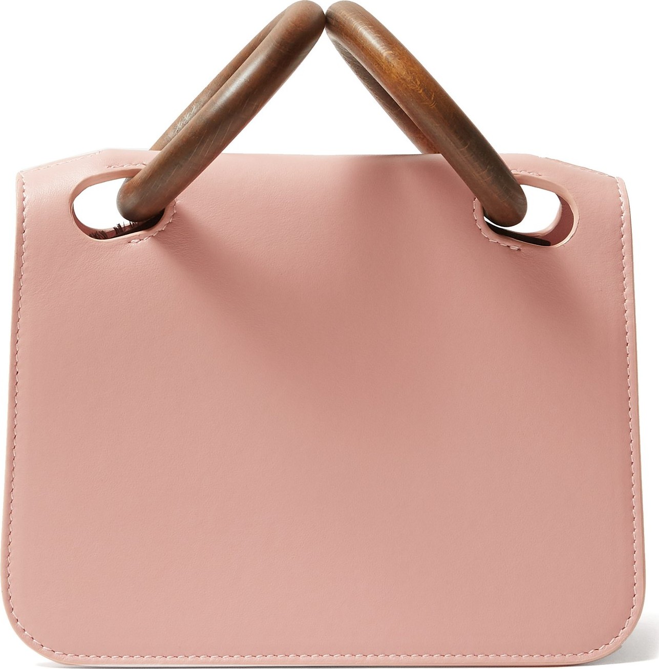 Roksanda Neneh mini wooden-handle leather clutch