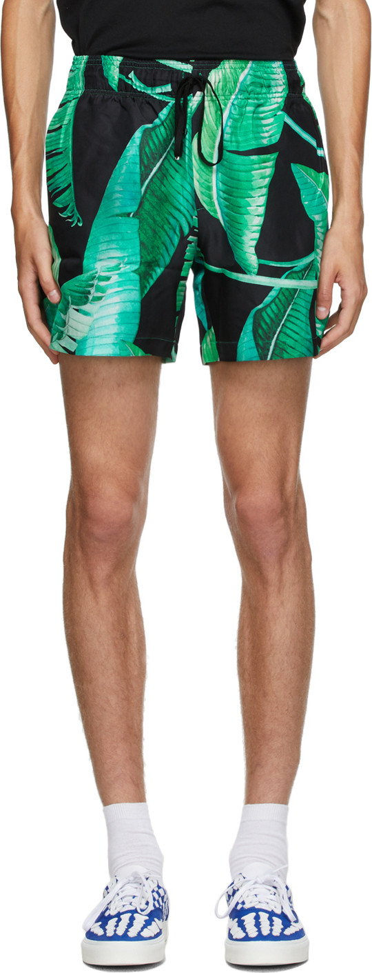 Amiri - Black Banana Leaves Shorts