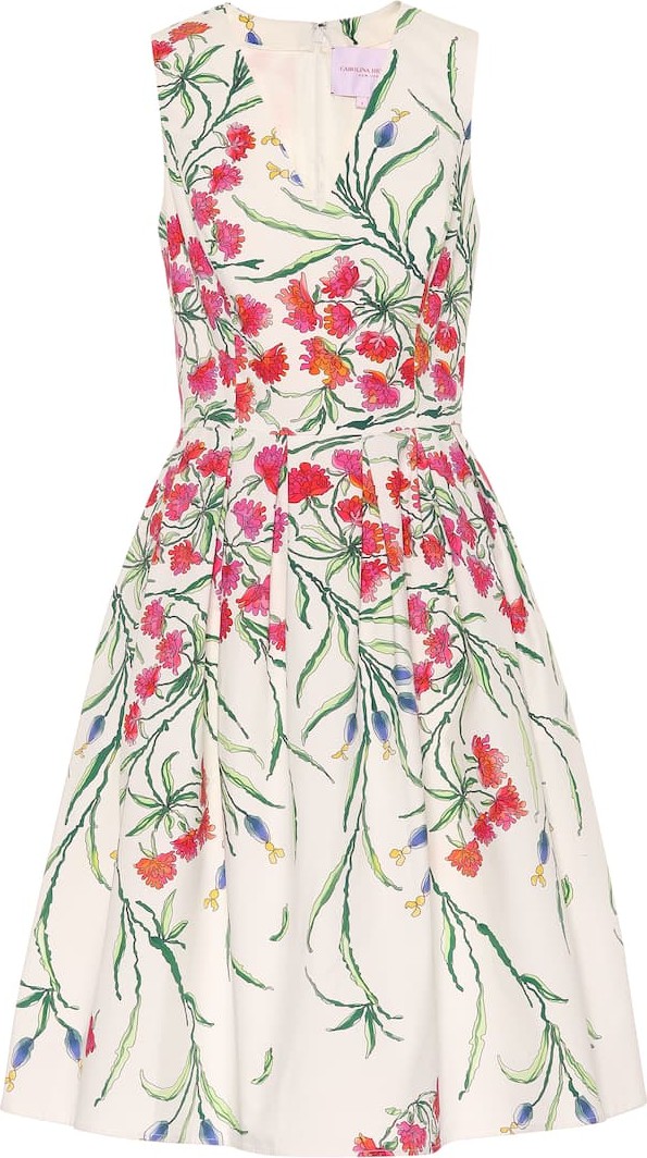Carolina Herrera Floral stretch-cotton dress