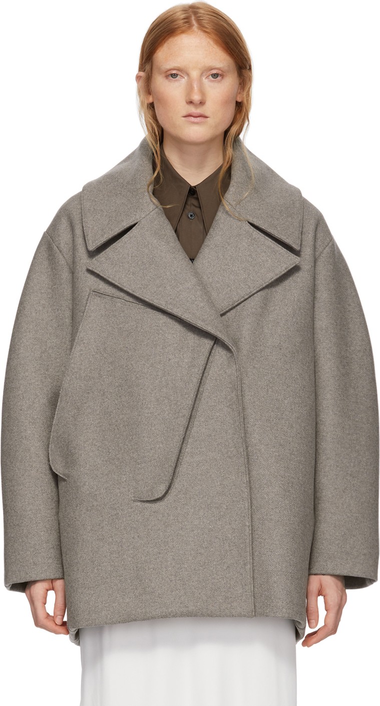 Studio Nicholson Brown Oversized Myrio Coat