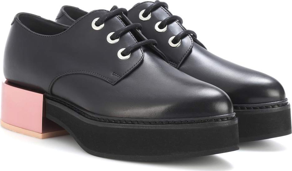 Alexander McQueen Leather platform Derby shoes