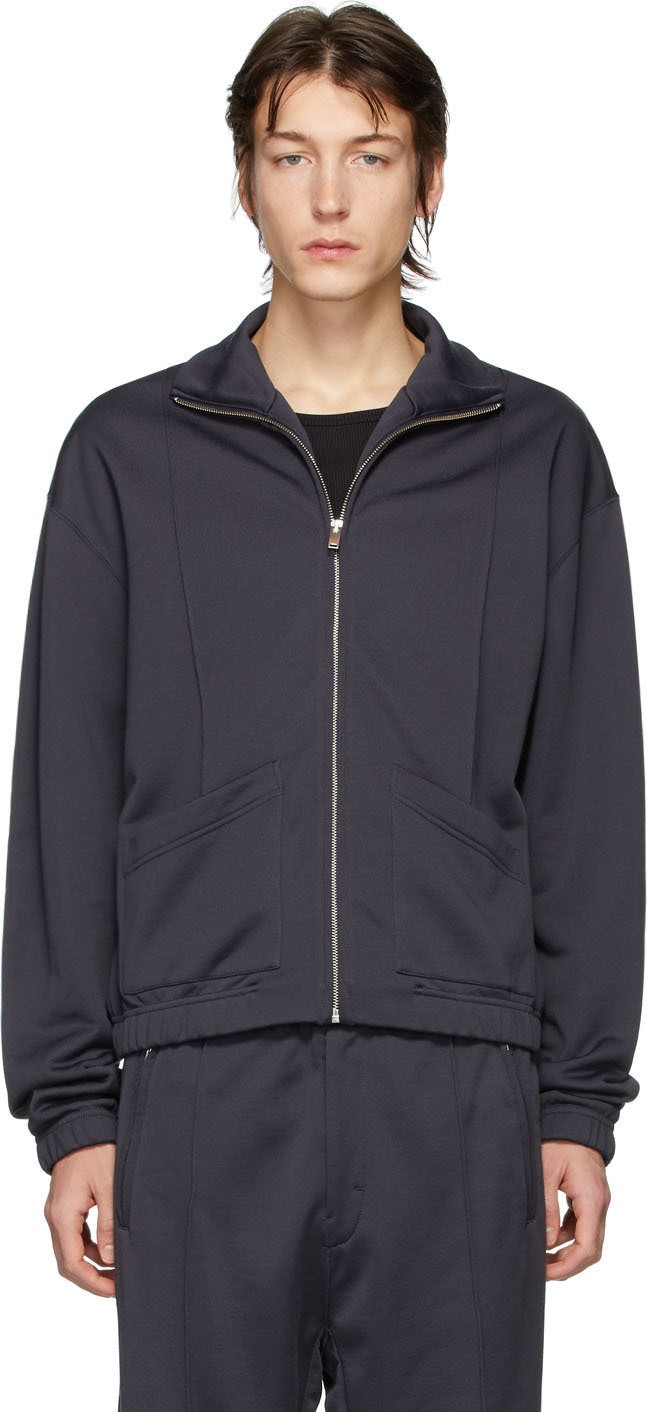 Lemaire Grey Fleece Zipped Sweatshirt
