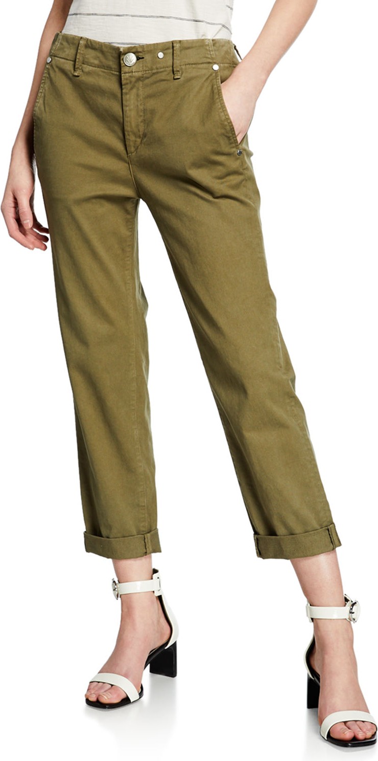Rag & Bone Buckley Cropped Mid-Rise Chino Pants
