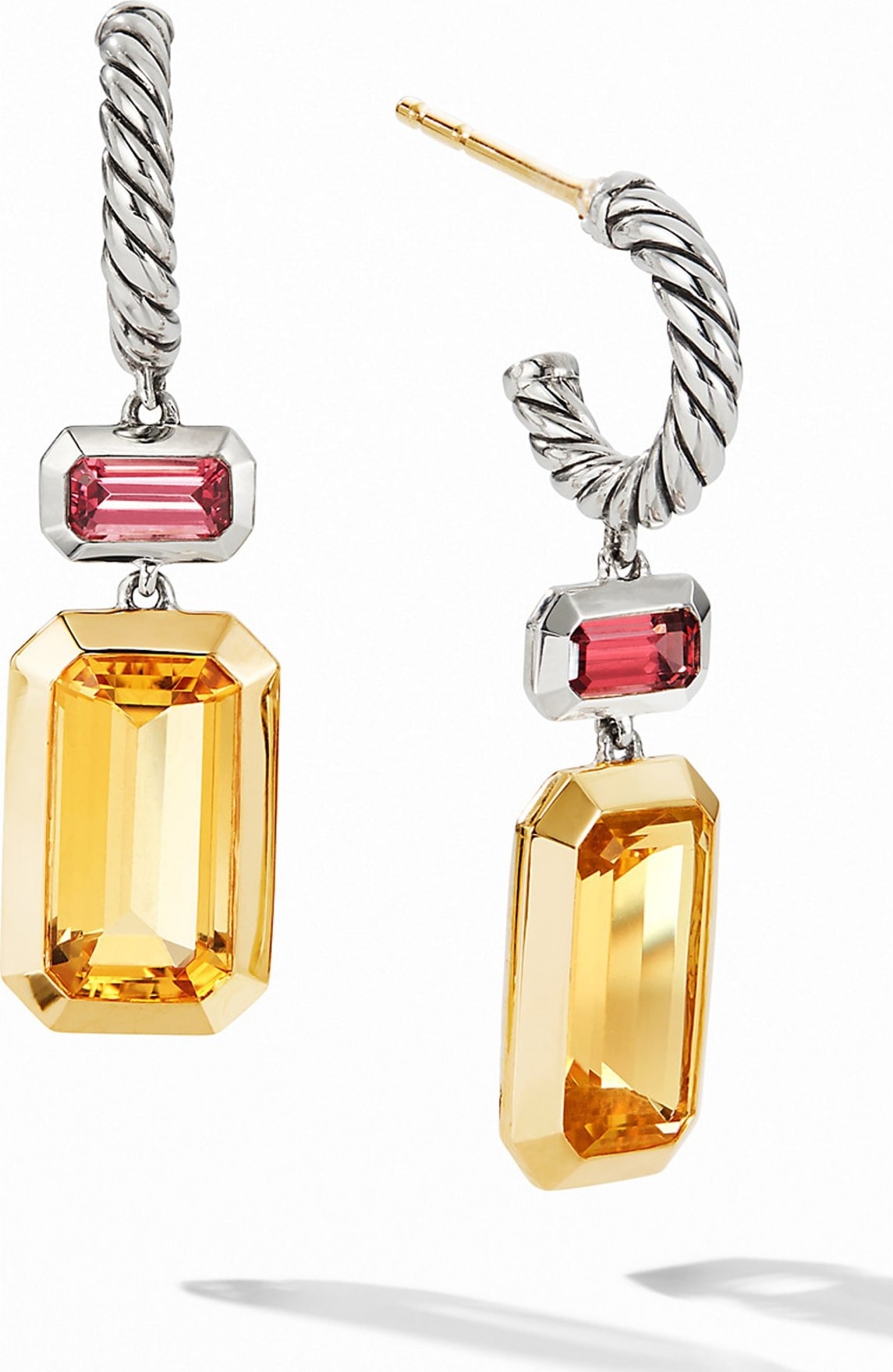 David Yurman Novella Drop Earrings with 18K Yellow Gold