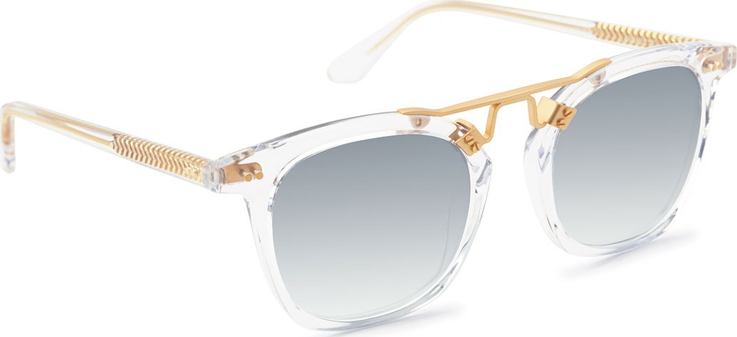 KREWE Lafayette Rectangle Acetate & Metal Sunglasses