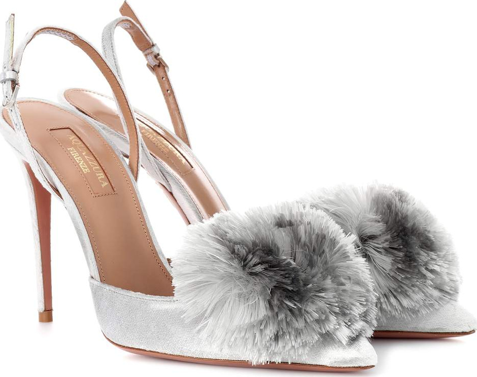 Aquazzura Powder Puff 105 velvet pumps