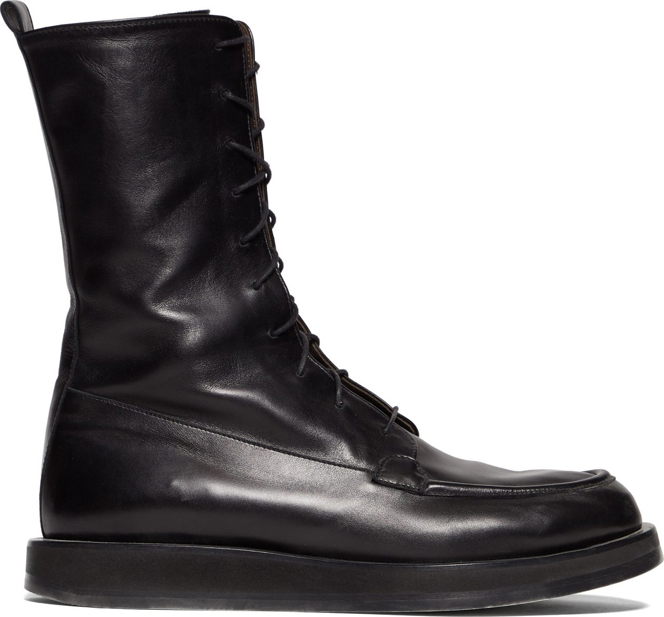 THE ROW Patty lace-up leather combat boots