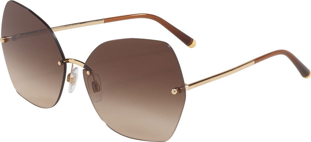 Dolce & Gabbana Rimless Gradient Butterfly Sunglasses