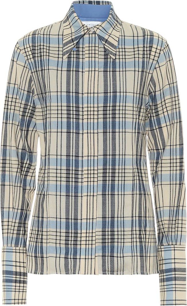 Victoria Beckham Checked virgin wool shirt