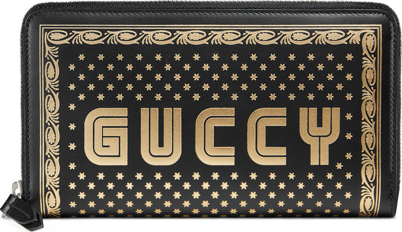 Gucci Guccy Script Zip-Around Wallet