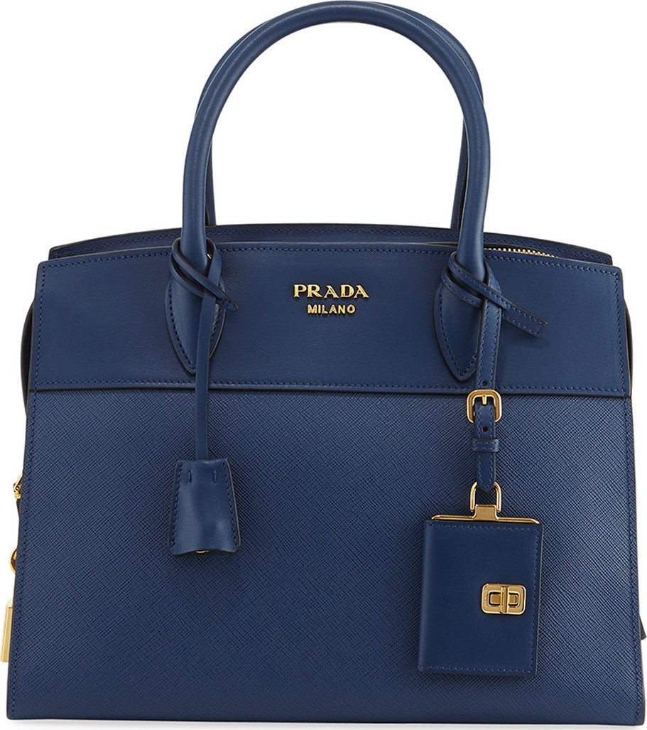 Prada Esplanade Medium Leather City Satchel Bag