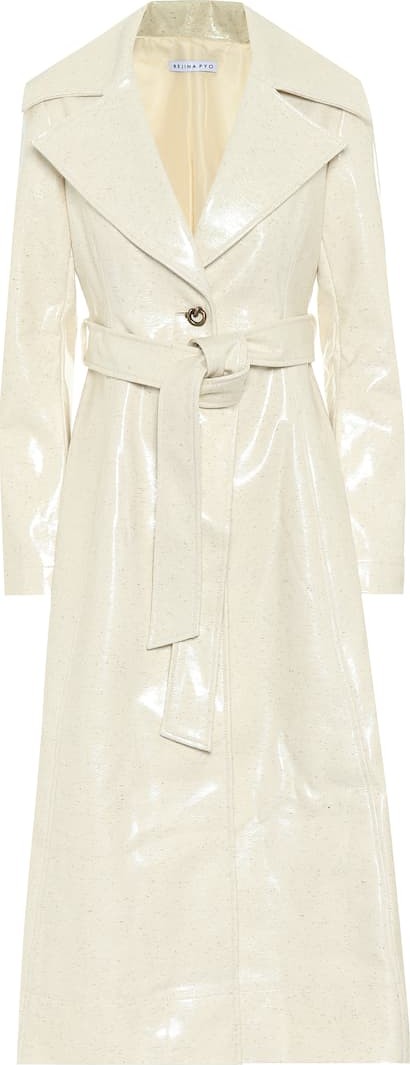 Rejina Pyo Rhea laminated wool trench coat