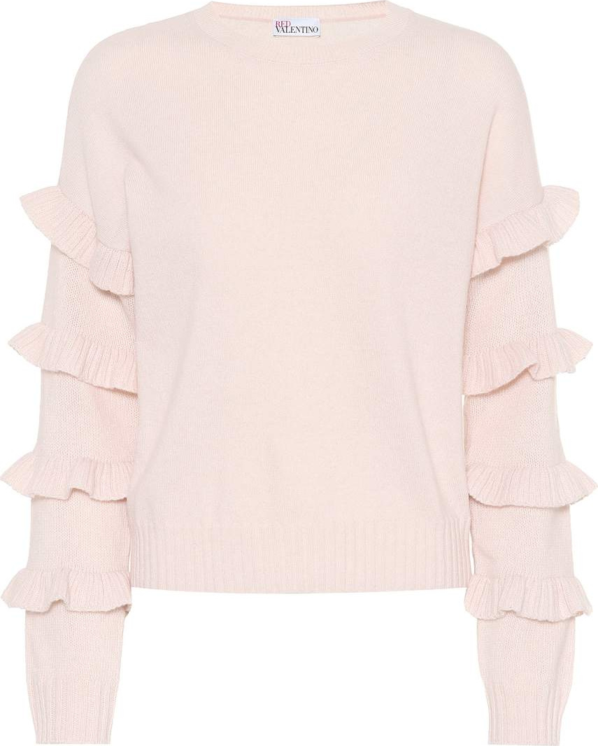 RED Valentino Ruffled virgin wool sweater