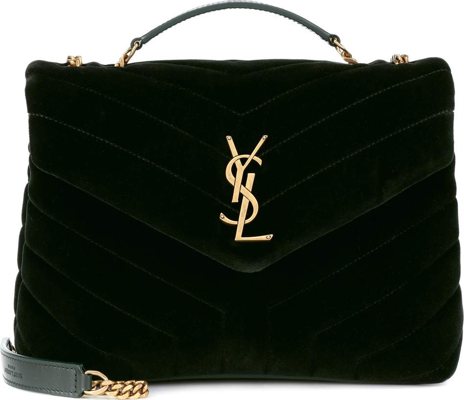 Saint Laurent Small Loulou Monogram velvet shoulder bag