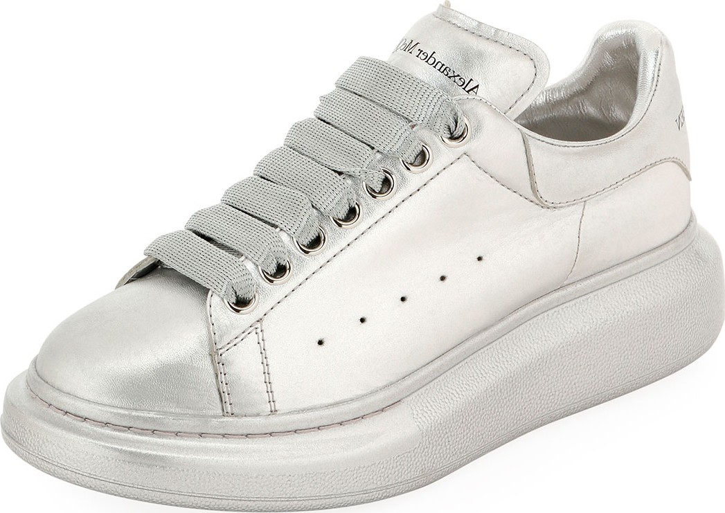 Alexander McQueen Oversize Metallic Platform Sneakers