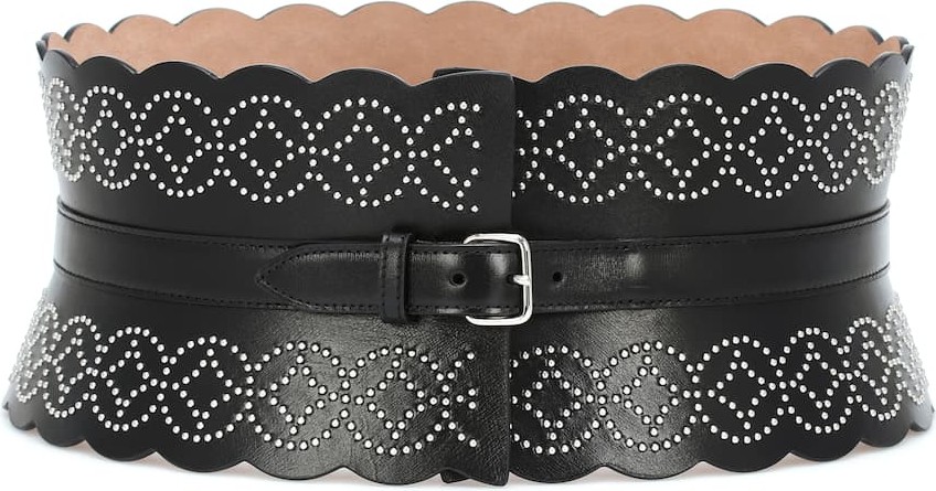 Alaïa Studded wide leather belt
