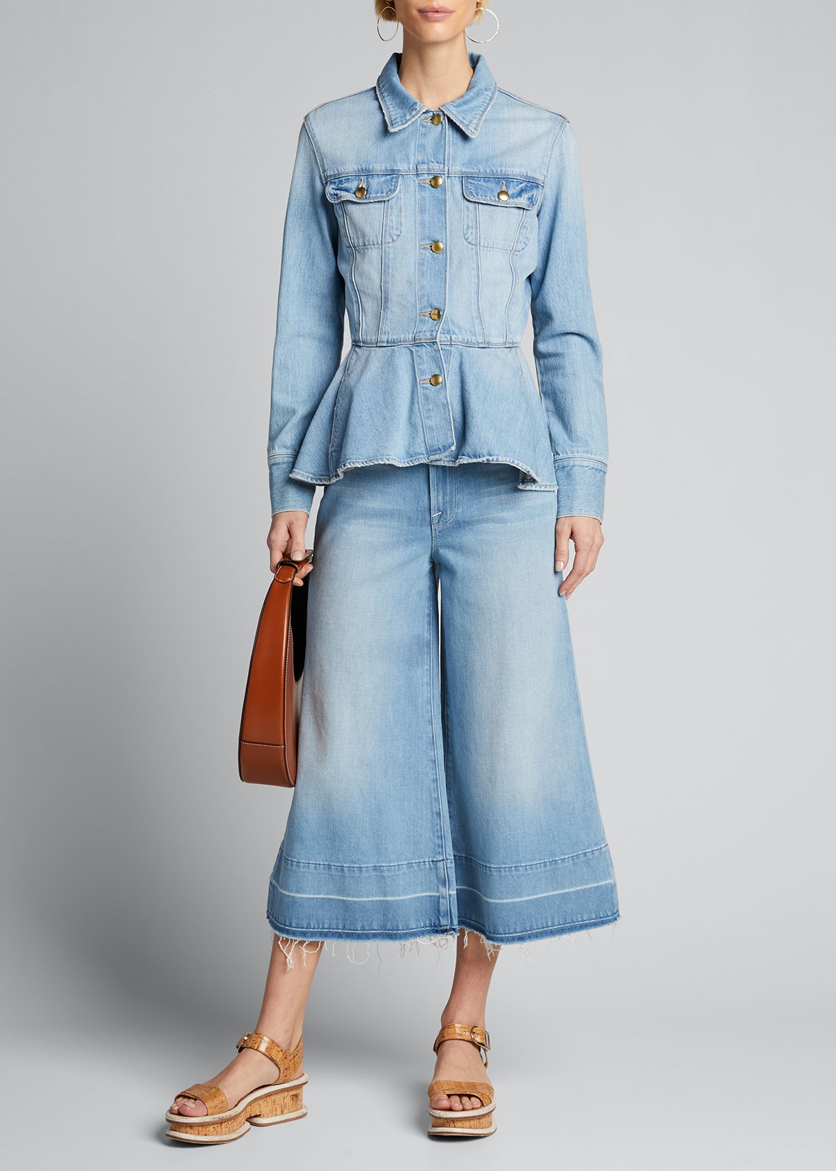FRAME DENIM Le Culotte Trousers w/ Released Hem