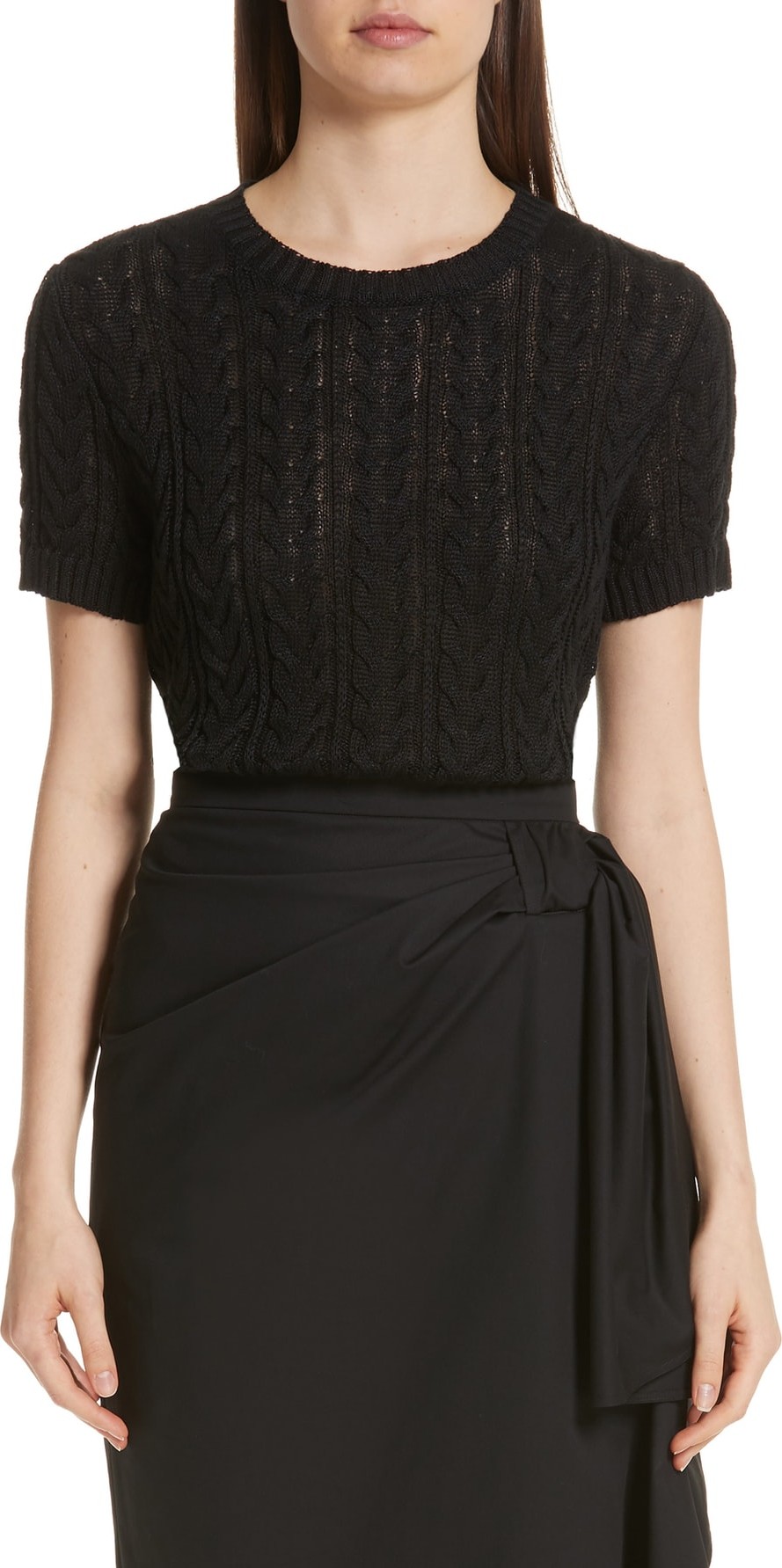 Max Mara Lusso Cable Knit Linen Sweater